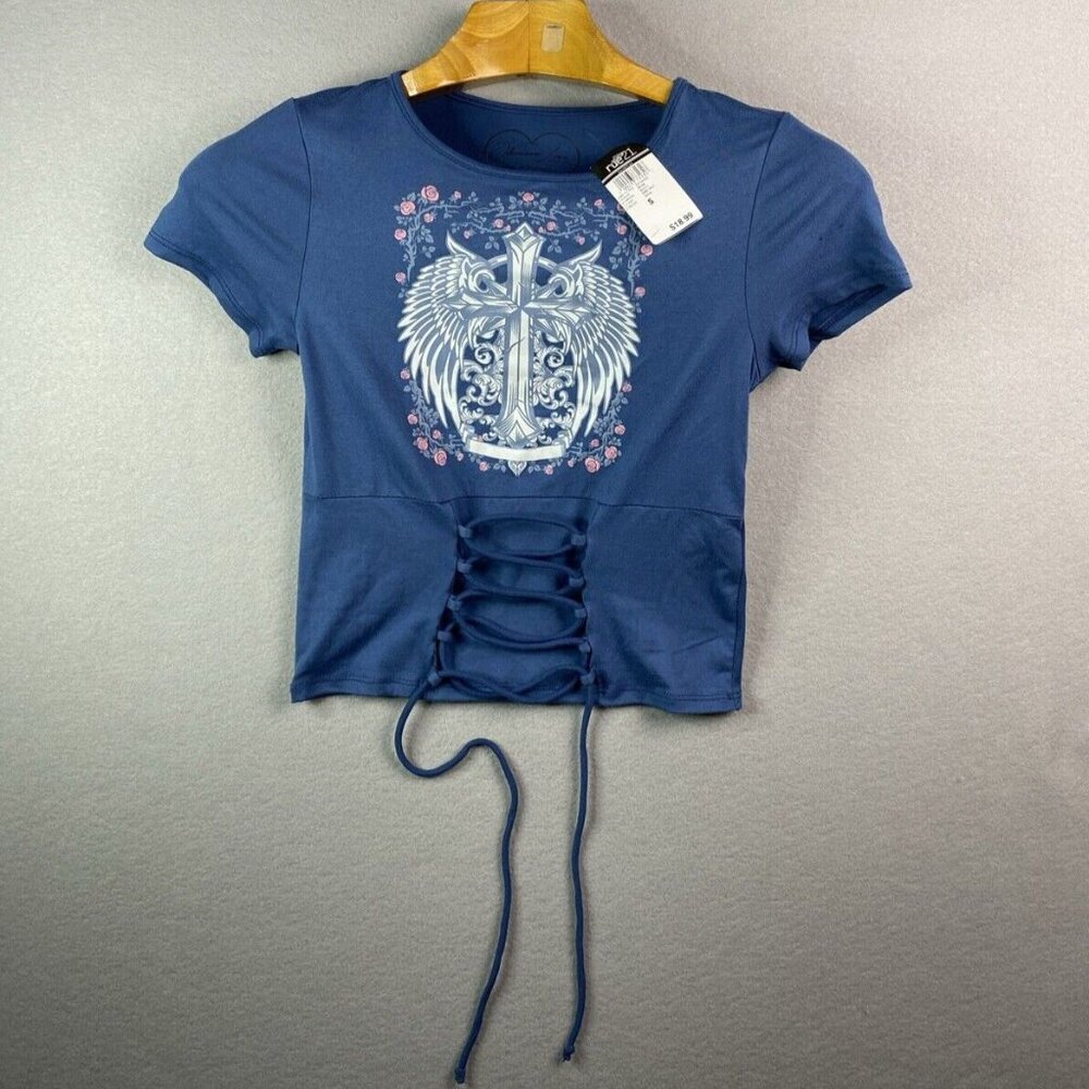 Rue21 Girl's Tshirt Size Small Obsessive Love Shirt T-shirt Religious‎ Wings Nwt